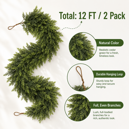 Northline™ 2-Pack Real Touch Cedar Garlands